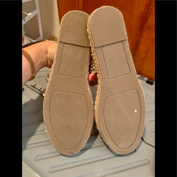 New STEVE MADDEN ZENDAYA SANDALS 8 rhinestone glitter slide - Picture 4 of 4